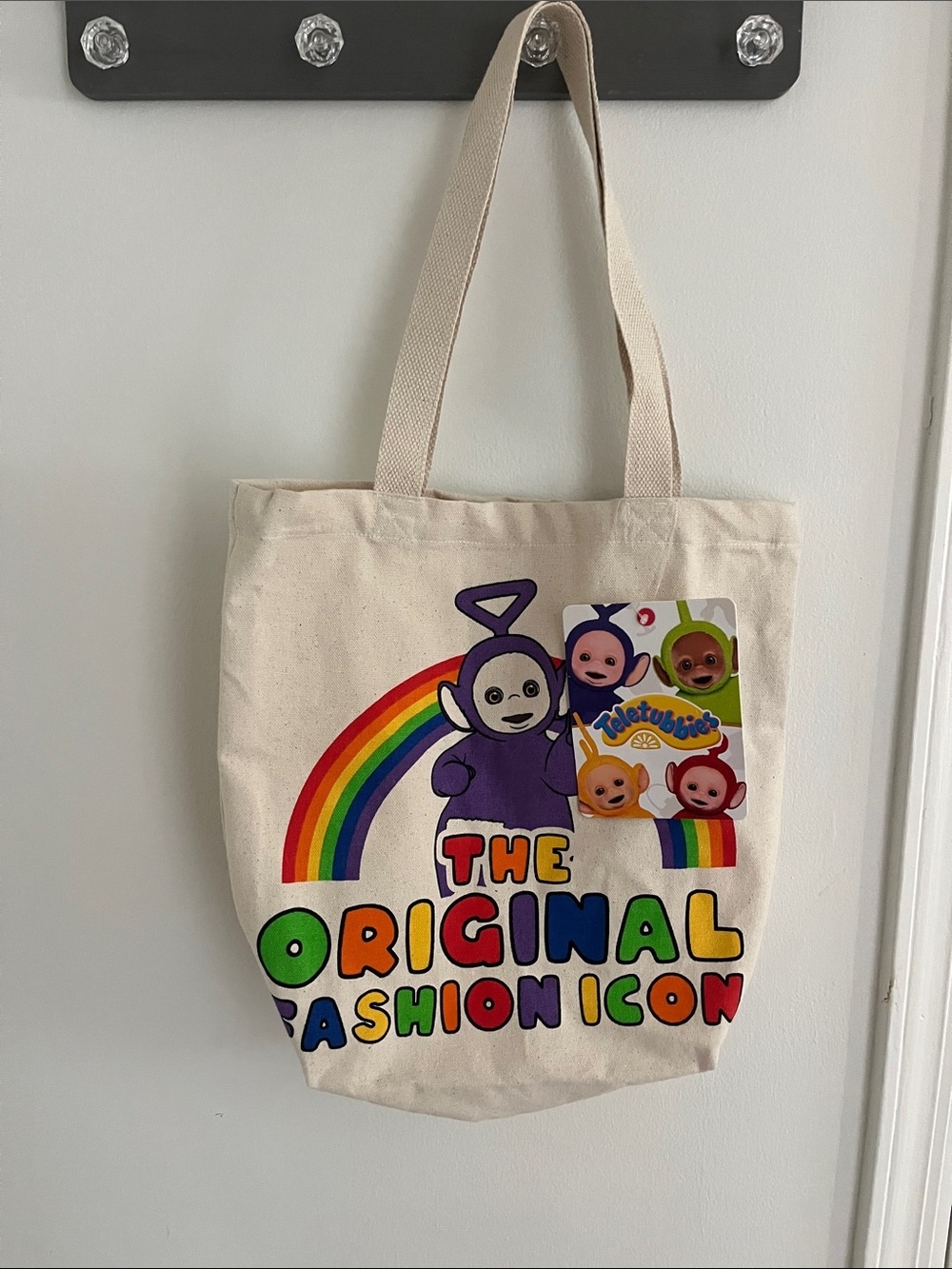 Collectible Teletubbies canvas tote bag, original fashion icon, Tinky winky NWT